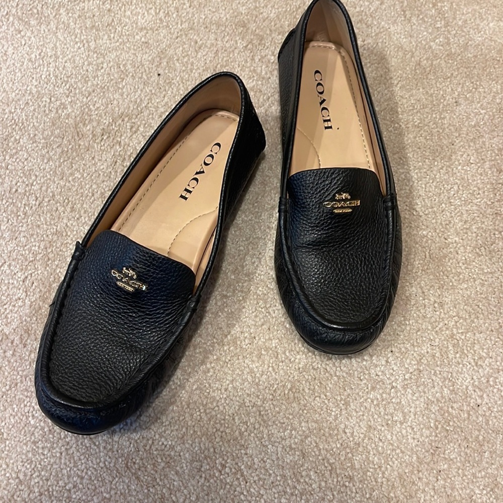 Coach Marley Driving Shoe Black Worn Once